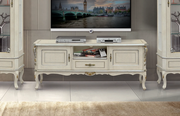 1401 - Wooden TV cabinet with cable management by Tarocco Vaccari Group - view 3